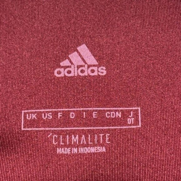 Adidas Womens High-Rise Maroon Climalite Leggings Size F - Picture 4 of 9